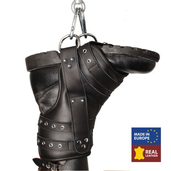 Red Leather Leg Hangers, Conjunto de restricción de 2