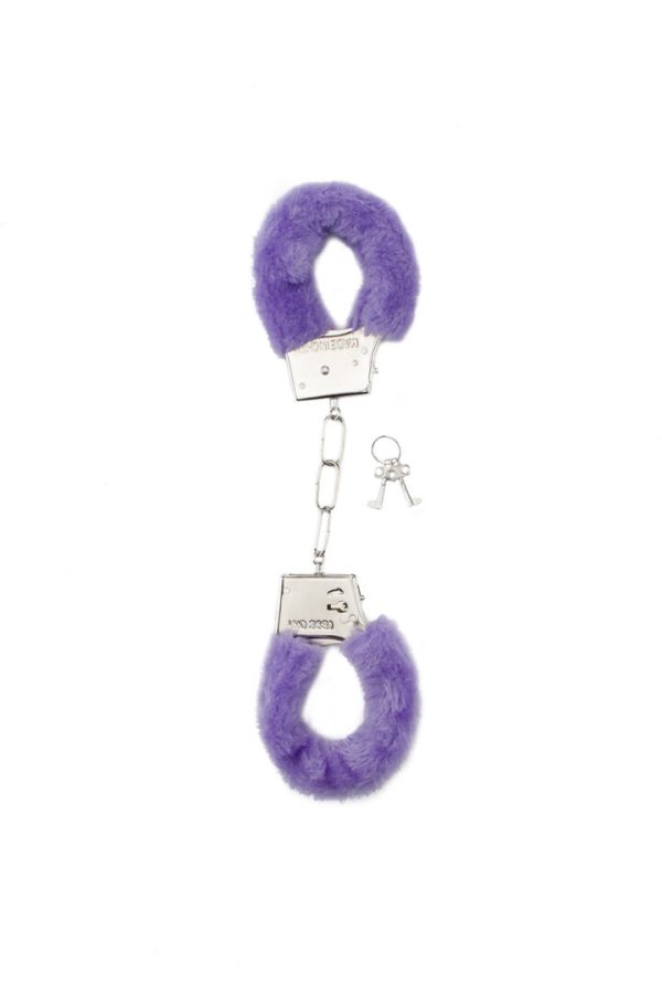 Shots Toys Esposas de Metal Forradas, Morado Peludo