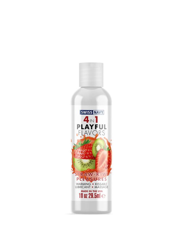Lubricante 4 en 1 Swiss Navy Sabor Fresa Kiwi 30 ml
