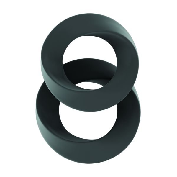 Sono No.24 Cock Ring Pair, Grey Silicone