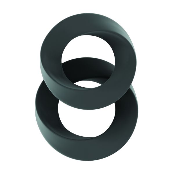 Sono No.24 Cock Ring Pair, Grey Silicone