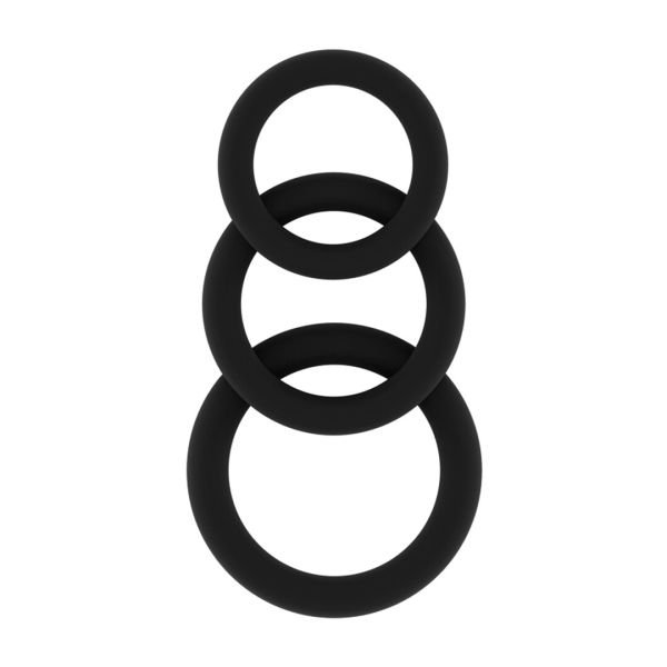 Sono No.25 Anillo de pene pack de tres negro