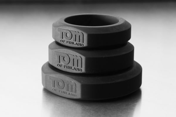 Set de tres anillos de silicona XR Brands gris