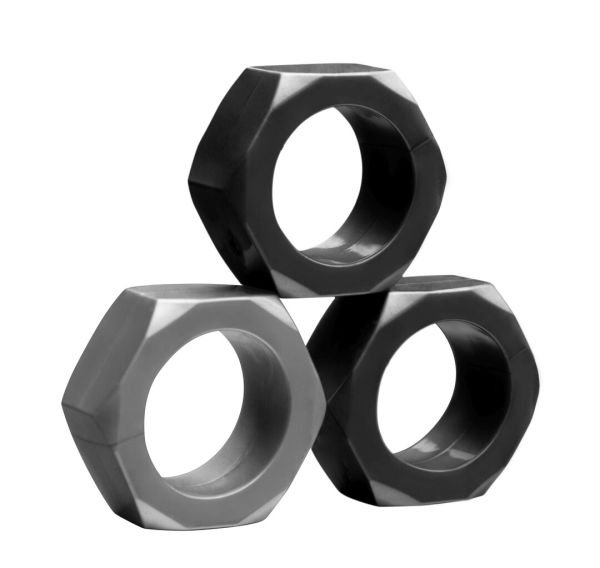 XR Brands Cock Nuts Silicone Ring Set