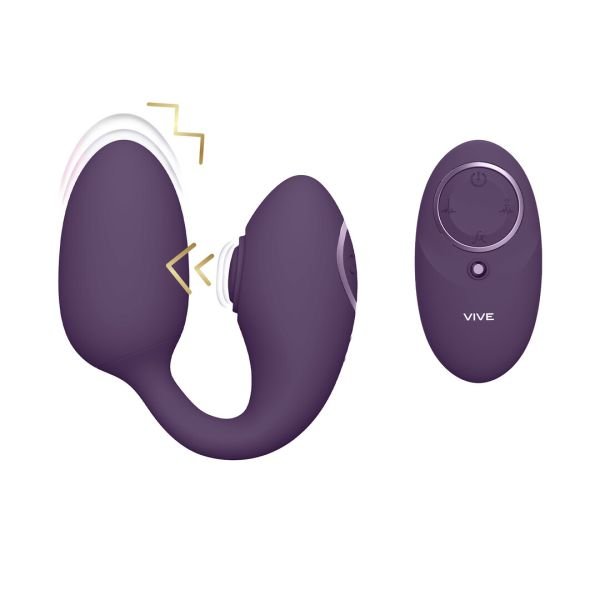 VIVE Aika Huevo Onda Pulso Dual Motor Púrpura