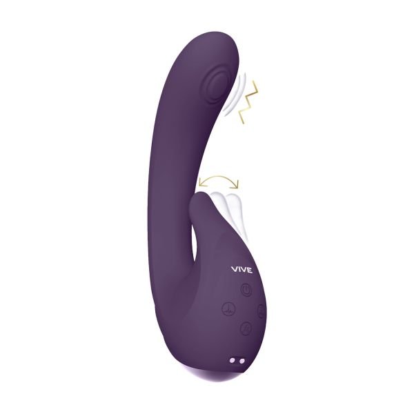 Vibrador VIVE Miki onda de pulso de doble motor, púrpura