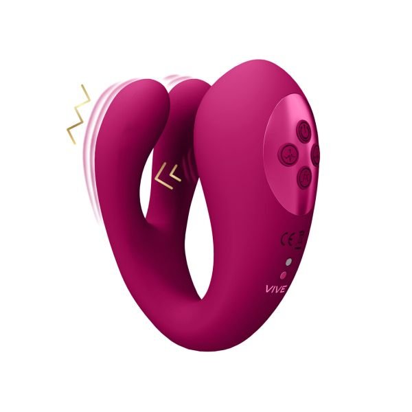 VIVE Yoko Vibrador Acción Triple Púas Duales Onda Pulso