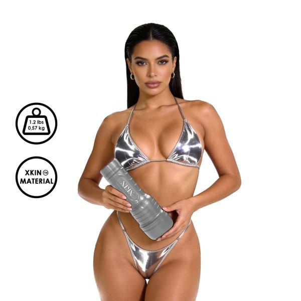 Masturbador XKIN Metallix Dana Plateado, 14,5cm
